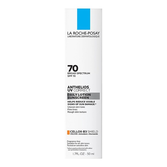LA ROCHE-POSAY | ANTHELIOS UV CORRECT FACE SUNSCREEN SPF70 W NIACINAMIDE 1.7floz - Picture 4 of 4